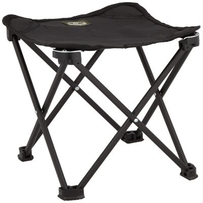 BUNDOK BD-116BK Mini Aluminum Stool, Medium, Black, Storage Case Included, Compact Chair
