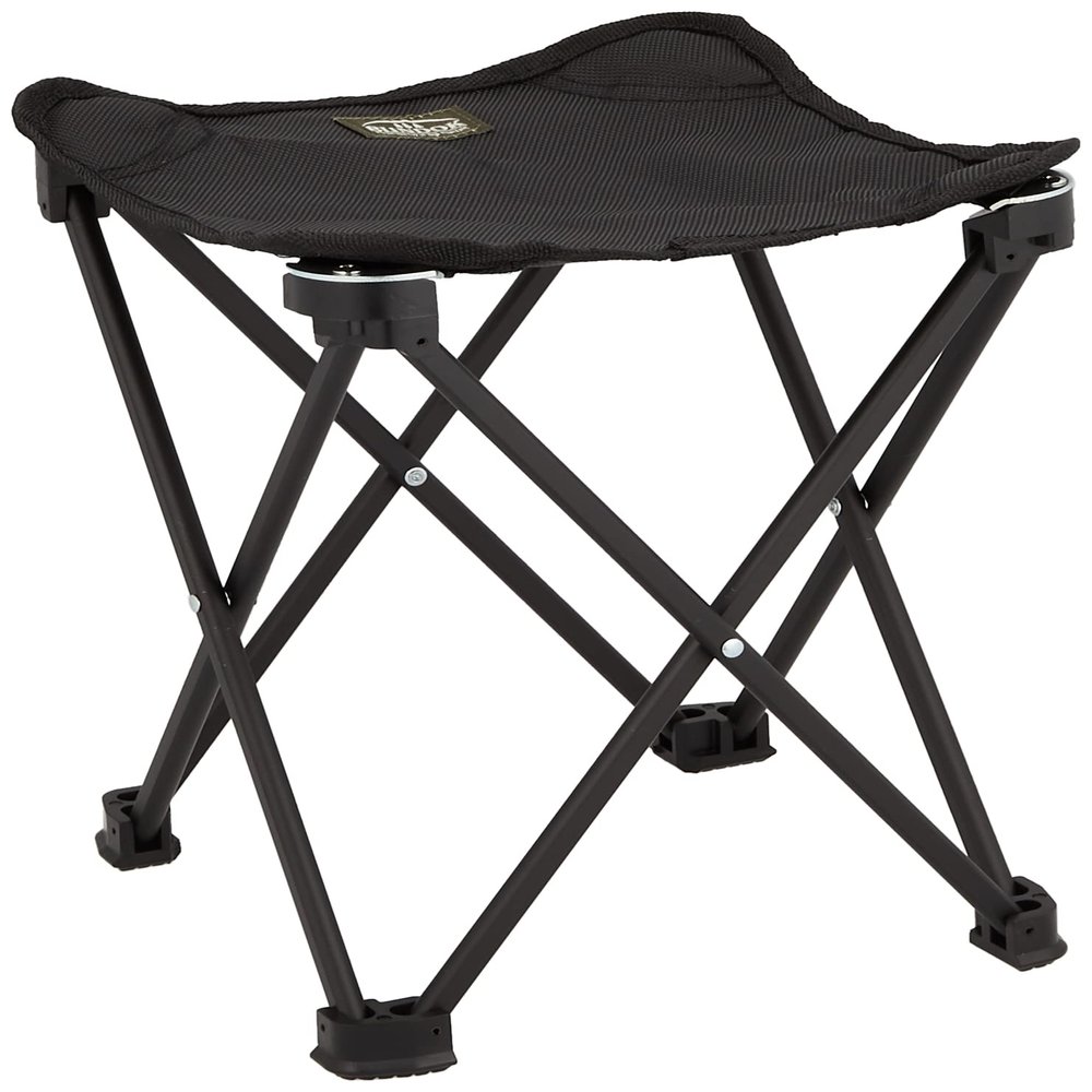 BUNDOK BD-116BK Mini Aluminum Stool, Medium, Black, Storage Case Included, Compact Chair