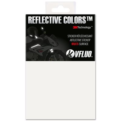 VFLUO - Reflective Sticker Sheet for Bike, Motorcycle, Scooter, Helmets, Stroller/Multi-use - DIY Adhesive board - 3M Technology - High Visibility - Discreet - Optimised adhesion