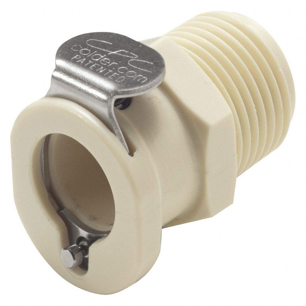 Colder Products Coupler, Polypropylene, Natural, Push In - PLCD1000612, (Pack of 10)