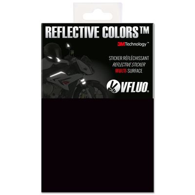 VFLUO - Reflective Sticker Sheet for Bike, Motorcycle, Scooter, Helmets, Stroller/Multi-use - DIY Adhesive board - 3M Technology - High Visibility - Discreet - Optimised adhesion