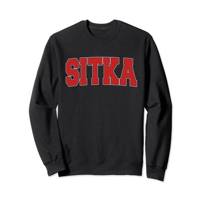 SITKA AK ALASKA Varsity Style USA Vintage Sports Sweatshirt