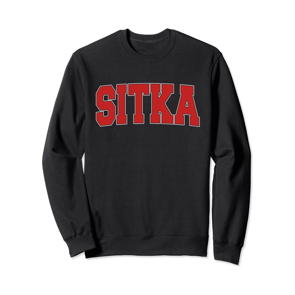 SITKA AK ALASKA Varsity Style USA Vintage Sports Sweatshirt