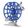 Right-Handed Fishing Spinning Reels, Smooth Ice Fishing Reel, Lightweight 2.1in Aluminum Alloy Equipped with Ceramic Wire Hole, for Ice Fishing Boat Fishing(Blue) view 2
