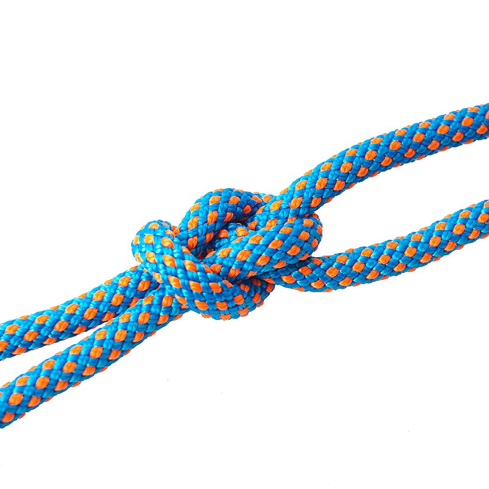 ZHWNGXOlian Outdoor Multifunctional 6mm Auxiliary Rope Binding Rope Clothesline, Double-Twisted Outer Skin Low Sliding Rate (Blue Clip Orange)(Size:10M)