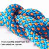 ZHWNGXOlian Outdoor Multifunctional 6mm Auxiliary Rope Binding Rope Clothesline, Double-Twisted Outer Skin Low Sliding Rate (Blue Clip Orange)(Size:10M) view 2