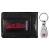 Siskiyou Sports NCAA Utah Utes Unisex Leather Cash & Cardholder & Steel Key Chain, Black, One Size view 1