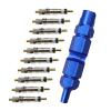 11pcs Bike Valve Core Removal Tool Set, Blue Valve Disassembly Tool & Replacement Brass Valve Core for Bicycles Cars view 1