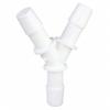 Eldon James Barbed Y Connector, Polypropylene, 1/8" Barb Size, White - Y0-2WP, (Pack of 10) view 2