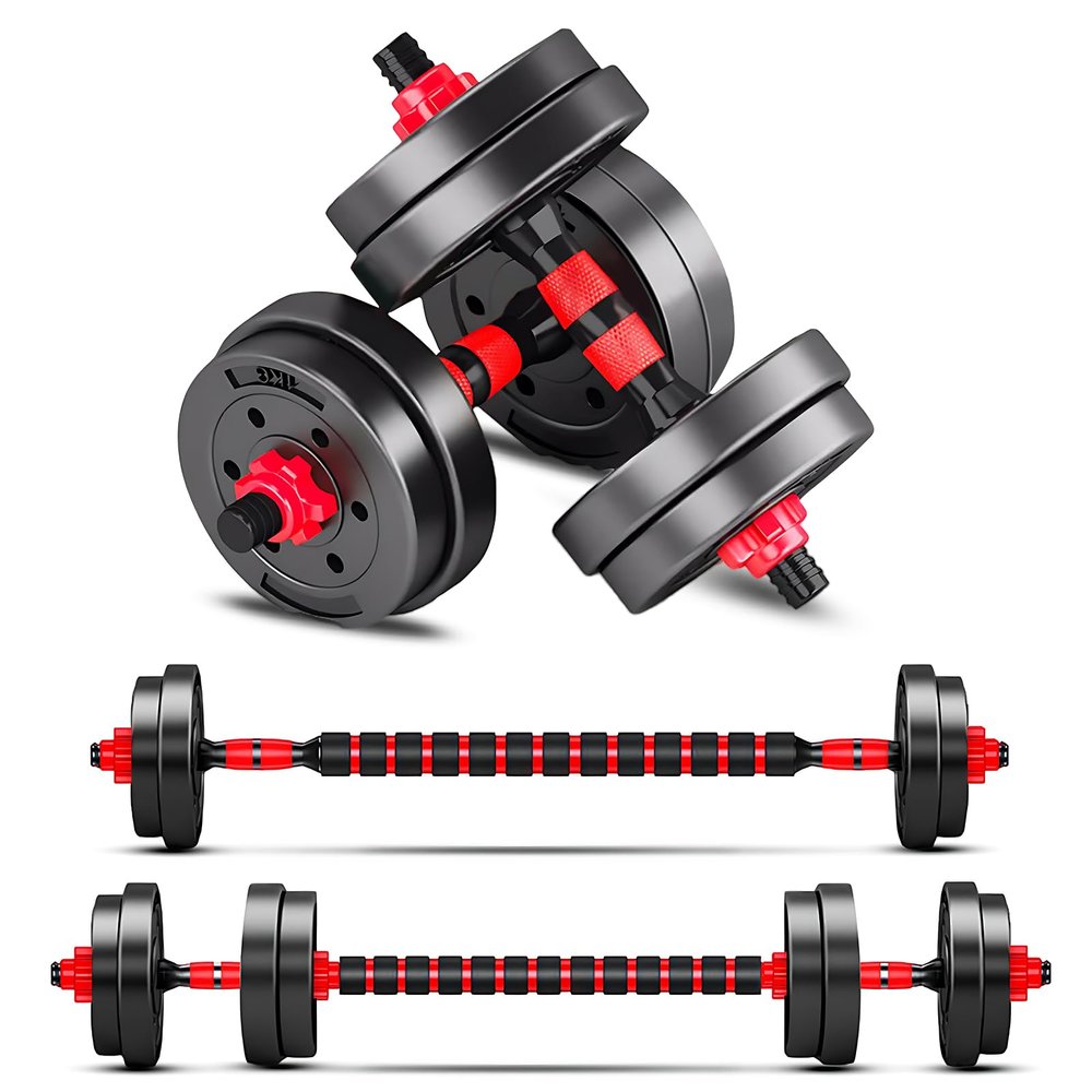BCBIG Adjustable-Dumbbells-Sets,Free Weights-30lb(15lb*2) Dumbbells Set of 2 Convertible To Barbell A Pair of Lightweight for Home Gym,Women,Men