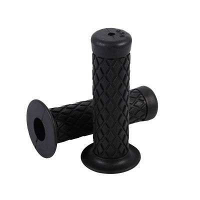 22mm 7/8" Motorcycle Handlebar Grips, Rubber Handlebar Hand Grips for BMX Road Mountain Bike(Black)