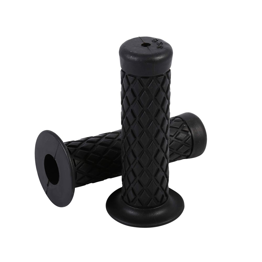 22mm 7/8" Motorcycle Handlebar Grips, Rubber Handlebar Hand Grips for BMX Road Mountain Bike(Black)