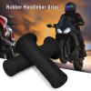 22mm 7/8" Motorcycle Handlebar Grips, Rubber Handlebar Hand Grips for BMX Road Mountain Bike(Black) view 4