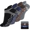 Muezna Men's and womens Non-Slip Yoga Socks, Anti-Skid Pilates, Barre, Bikram Fitness Hospital Slipper Socks with Grips view 1