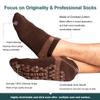 Muezna Men's and womens Non-Slip Yoga Socks, Anti-Skid Pilates, Barre, Bikram Fitness Hospital Slipper Socks with Grips view 4