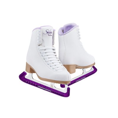 Jackson Classic 380 Womens/Girls Figure Ice Skates, Medium Width, Purple Womens Size 10 with Skate Guard