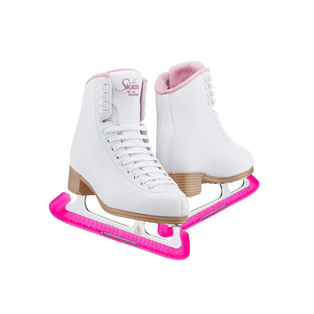 Jackson Classic 380 Womens/Girls Figure Ice Skates, Medium Width, Pink Womens Size 4 with Skate Guard