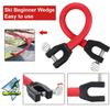 Gejoy 2 Pieces Ski Tip Connector Trainer Ski Training Aid Snow Training Tools for Winter Beginner Training(Red, Green) view 3