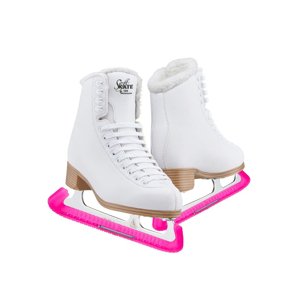 Jackson Classic 380 Womens/Girls Figure Ice Skates, Medium Width, Fleece Womens Size 5 with Skate Guard