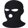 SATINIOR 3 Holes Ski Mask Full Face Cover Outdoor Balaclava Winter Knitted Neck Gaiter for Halloween Sports Cycling(Small,Pure Black) view 1