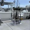 Rush Creek Creations Saltwater Fishing Rod Holder for 10 Rods (Straight & Size 2 and 4 Bent Butt), Fishing Pole Holder for Garage Organization/Dock Storage, Fishing Reels, and Fishing Accessories view 2