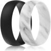 ThunderFit Silicone Wedding Rings Unisex, Rubber Engagement Bands 6.3mm Wide 1.65mm Thick - 1/2/3/4/5/6/7 Variety Multipack view 1