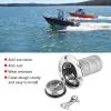 Boat Deck Fuel/Gas Fill Filler, 1.5in Stainless Steel Boat Gas/Fuel Tank Fill Filler with Retaining Chain, Keyless Cap for Yacht, Boat, Caravans, RV, Truck, Marine view 3