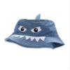 Wonder-Nation Toddler Boys Chambray Denim Shark Sun Hat view 1