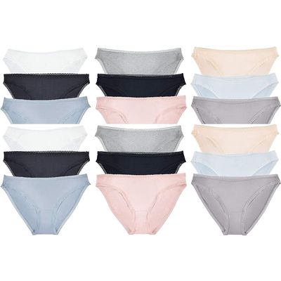 Yacht & Smith 9 Packs Womens Cotton Soft Underwear Panties Briefs in Bulk, X-Large