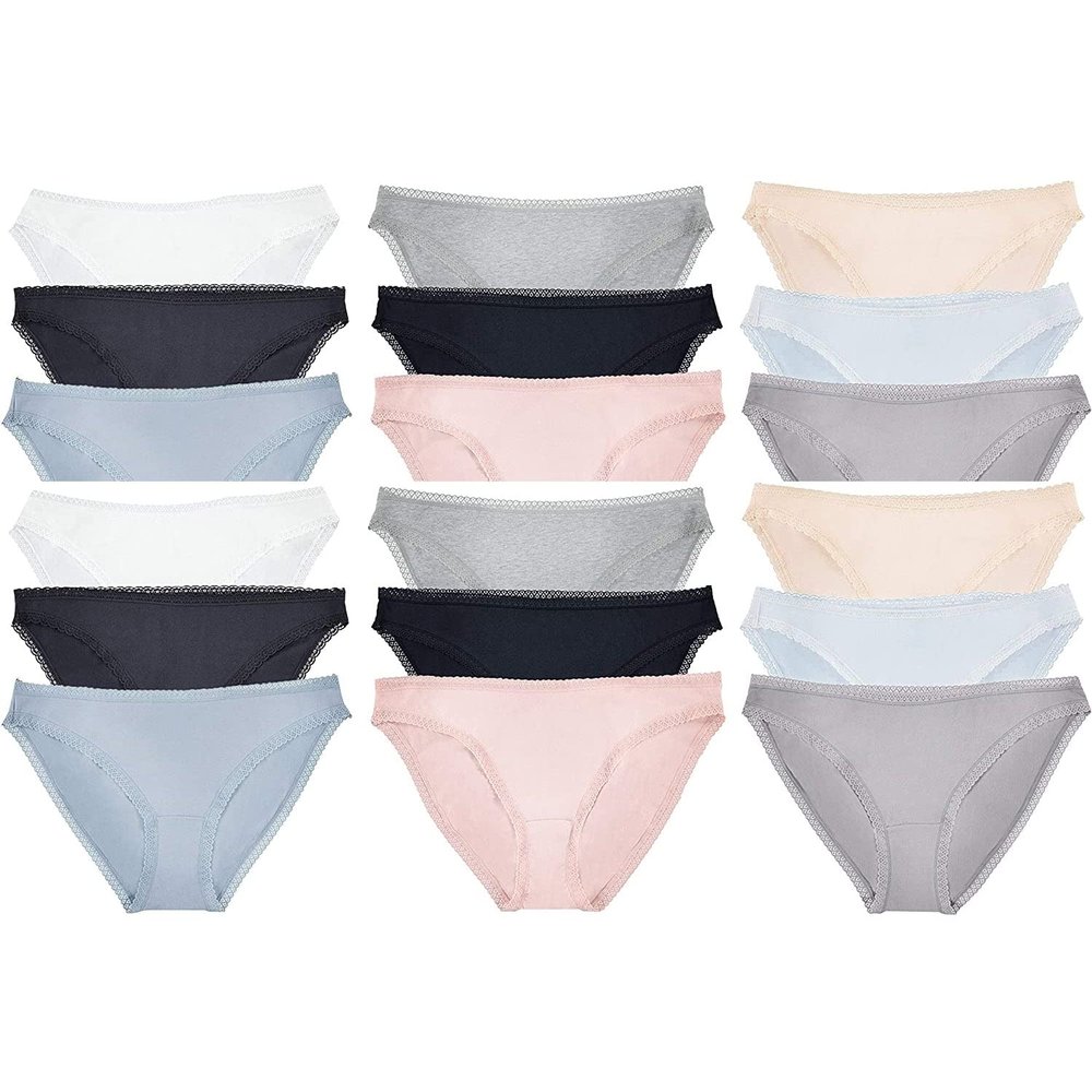 Yacht & Smith 9 Packs Womens Cotton Soft Underwear Panties Briefs in Bulk, X-Large