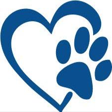 Blue Decaltor Heart with Dog PAW Puppy Love Decal Vinyl Sticker|Cars Trucks Walls Laptop|5'' X 5''