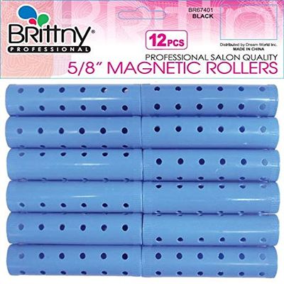 Brittny Roller Magnetic-Blue 12Ct (Pack of 3)