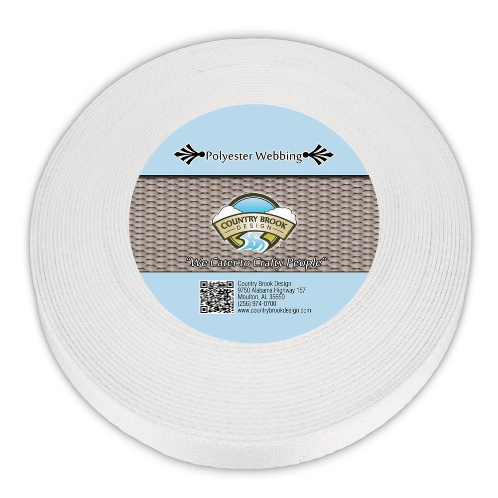 Country Brook Design - 1/2 Inch Printable Heat Set Polyester Webbing, 50 Yards