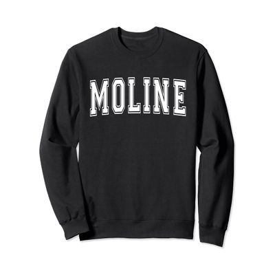 MOLINE IL ILLINOIS USA Vintage Sports Varsity Style Sweatshirt