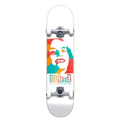 Blind Psychedelic Girl FP Premium Prebuilt Skateboard Complete - White - 7.75"