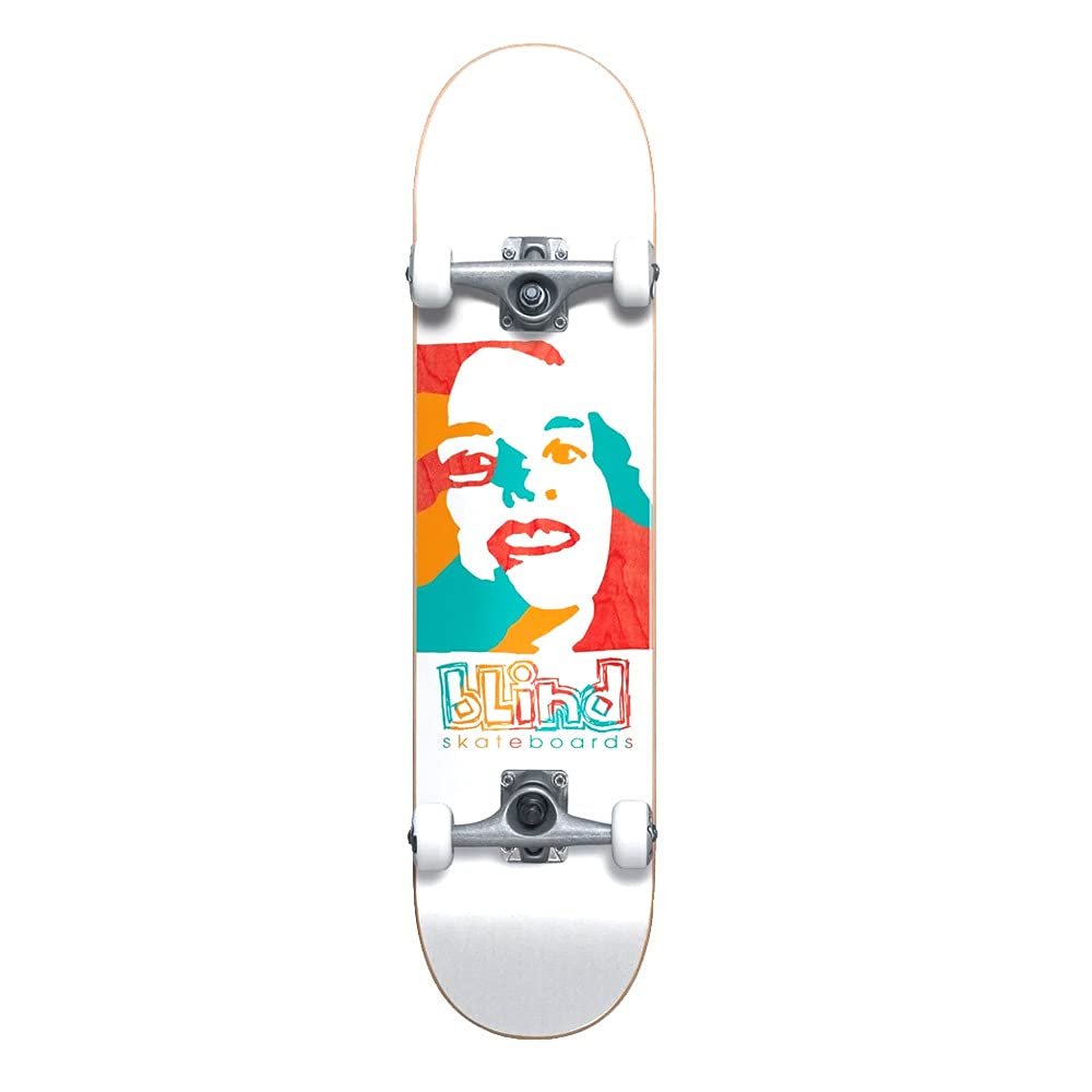Blind Psychedelic Girl FP Premium Prebuilt Skateboard Complete - White - 7.75"