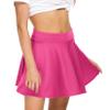 EXCHIC Women's Stretchy Waist Pleated Mini Skater Skirt Casual Flared Outfit Skirts for Women (Rose, XX-Large) view 2