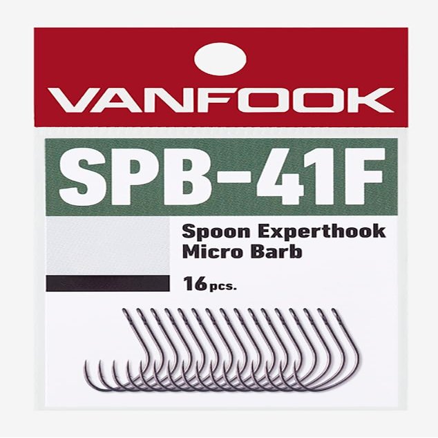 Vanfook 37999 Spoon Experthook Medium Heavy Micro Barb PTFE SPB-41F Fusso Black #8