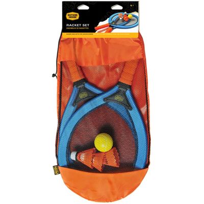 GSI Outdoors, Backpack Racket Set, 7-Piece Game Kit for Backyard, Beach, Park, Camping, and Travel, Orange