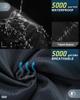 33,000ft Men's Rain Pants, Waterproof Rain Over Pants, Windproof Outdoor Pants for Hiking, Fishing Black, M/34L (34Wx34L) view 3