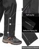 33,000ft Men's Rain Pants, Waterproof Rain Over Pants, Windproof Outdoor Pants for Hiking, Fishing Black, M/34L (34Wx34L) view 4