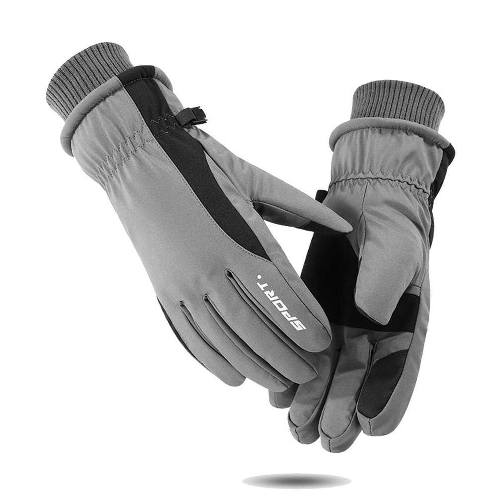 FUFU Gloves Winter Warm Gloves, Touch Screen Ski Gloves, Excellent Fit and Extreme Warmth (Color : Grey)