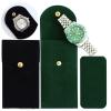 Besforu 4PCS Watch Travel Case for Men and Women Portable Velvet Watch Pouch Watch Storage Bag and Organizer (2BLACK+2GREEN) view 1