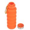 Ozark Trail 16 oz Collapsible Silicone Water Bottle with Carabiner - Orange view 3