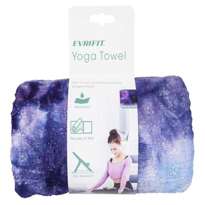 EvriFit Yoga Towel, Made of Absorbent Microfiber, Soft and Durable, 71 Inches by 26.5 Inches, Ideal for Bikram Hot Yoga, Suitable for All Levels