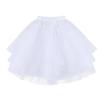 JEEYJOO Kids Girls 3 Layers Wedding Bridesmaid Underskirt Petticoat Drawstring Crinoline Slip White One_Size view 1