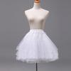 JEEYJOO Kids Girls 3 Layers Wedding Bridesmaid Underskirt Petticoat Drawstring Crinoline Slip White One_Size view 2