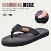 FITORY Men's Flip-Flops, Thongs Sandals Comfort Slippers for Beach Black Size 15 view 3