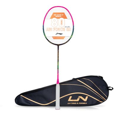 Li-Ning Air Force 77 Lite Carbon Fiber Strung Badminton Racket with Free Full Cover , Dark Purple