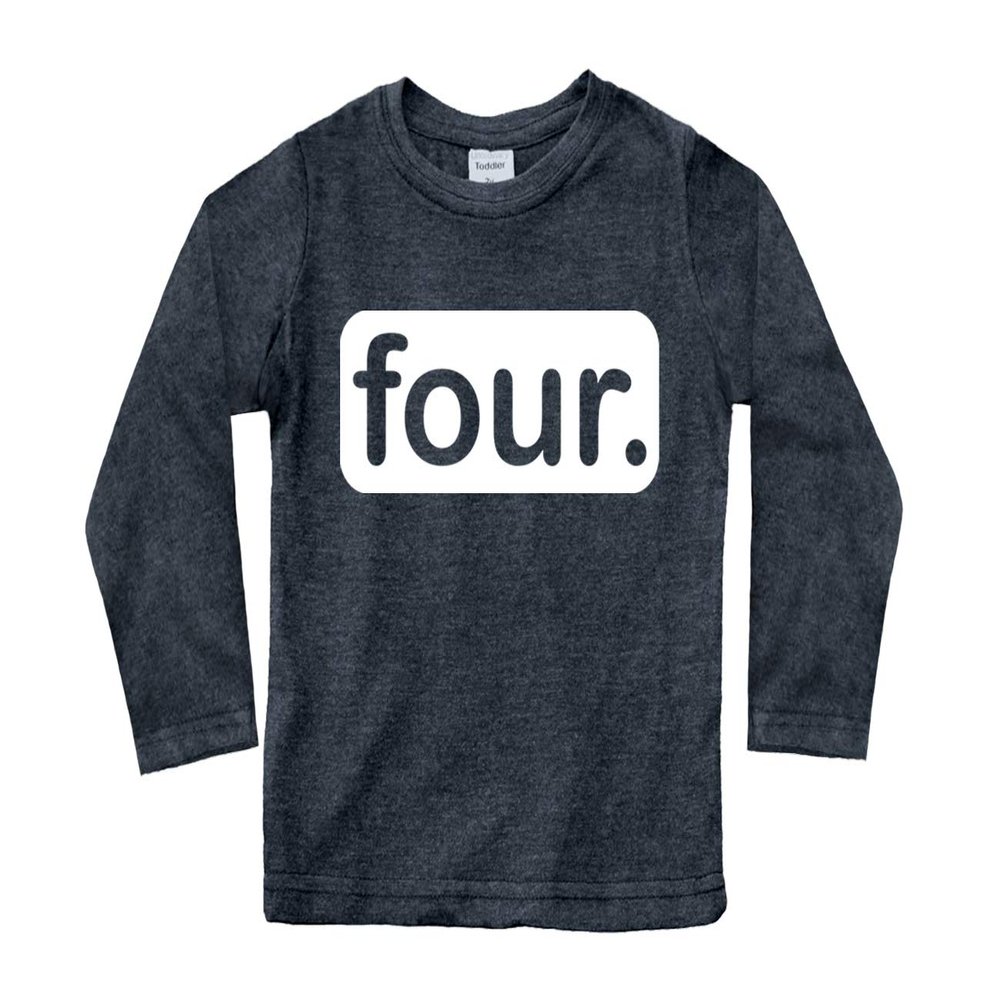 4th Birthday Shirt boy Gifts for 4 Year Old Boys Shirts Toddler Tshirt Fourth (Charcoal Black - Long Sleeve, 5 Years)